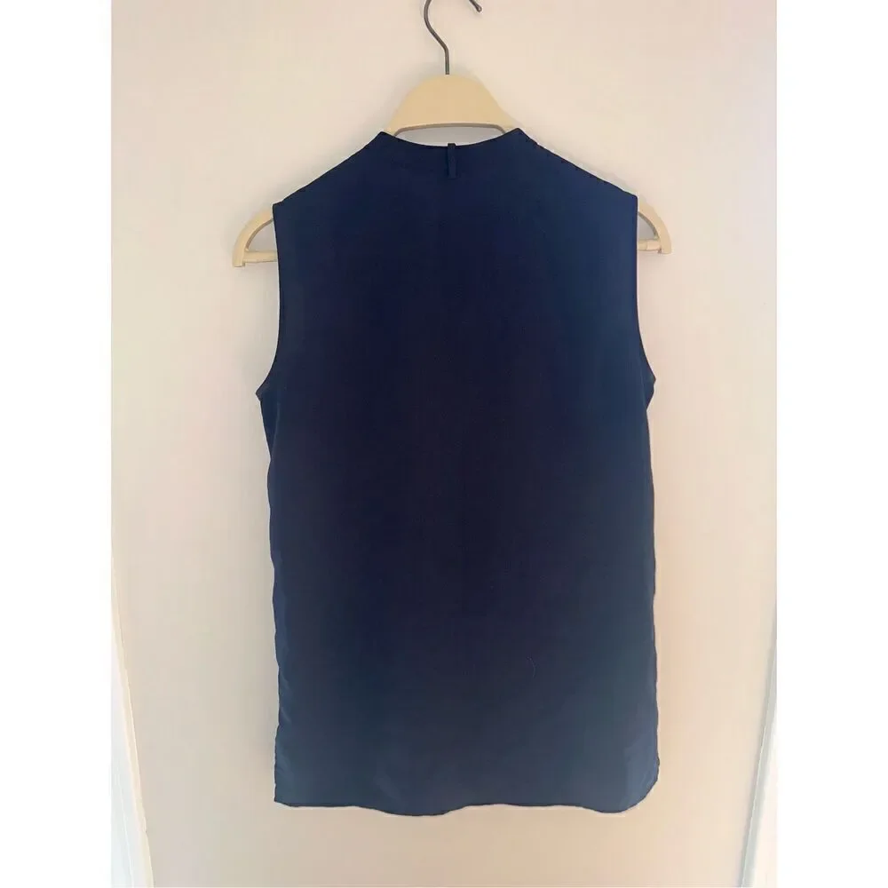 Tory Burch Navy Sleeveless Blouse Size 0